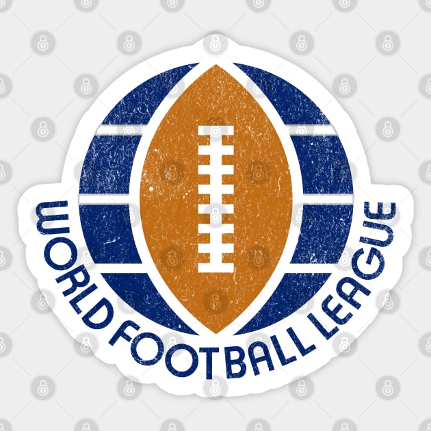 Retro Football League Defunct World Football League Sticker by Yesteeyear